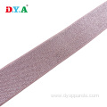 30mm Pink Elastic Sliver Metallic Garment Elastic Band